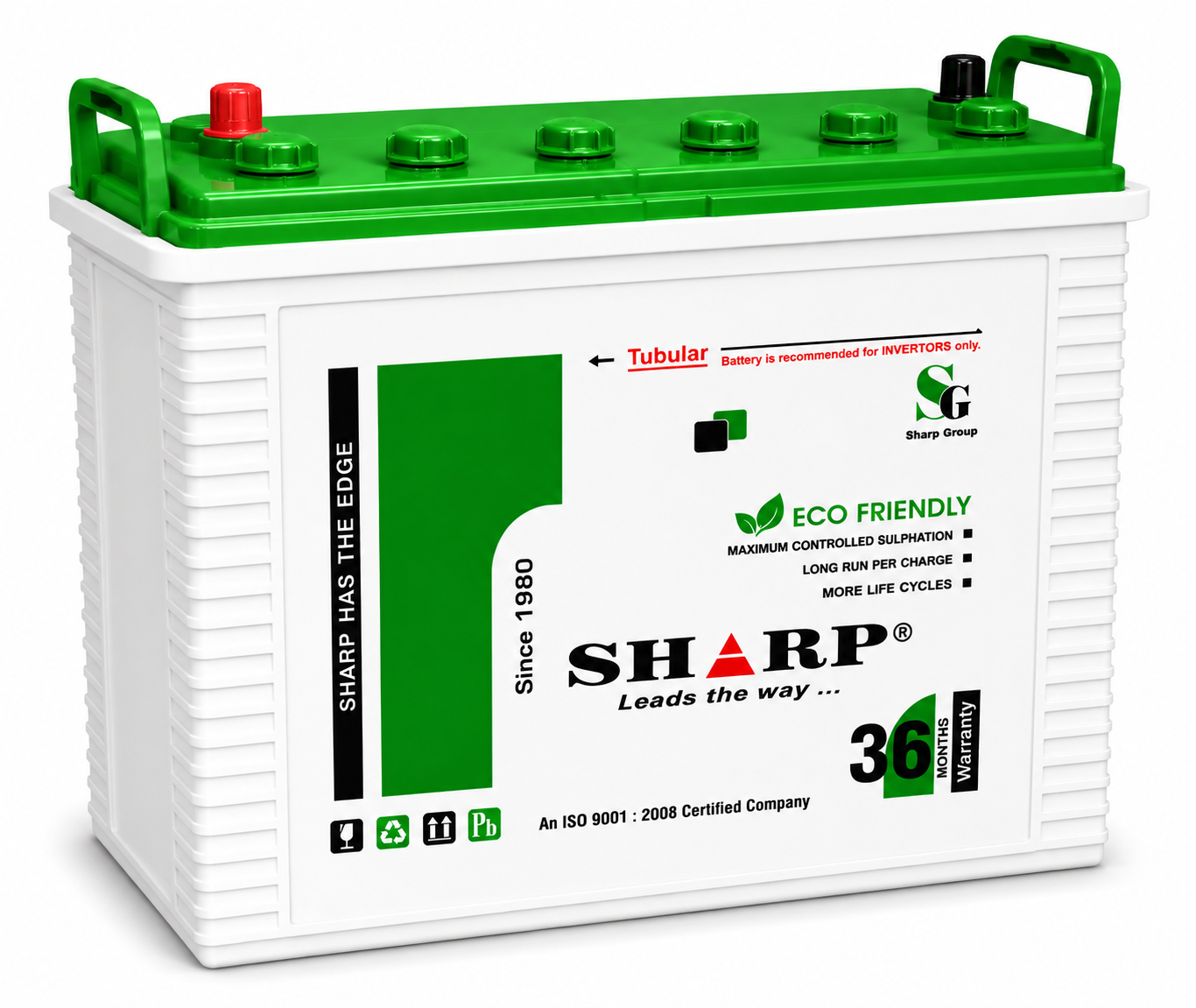 SHARP solar battery for rooftop and off-grid solar installations — authentic product photograph